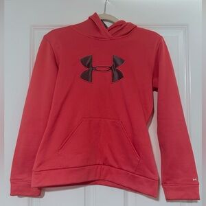 Under Armour Pink Hoodie with Gray Logo
